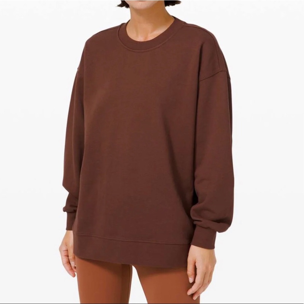 Perfectly Oversized Crew, Brown Earth Size 6